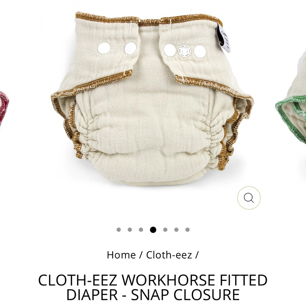 Green mountain diapers CLOTH-EEZ WORKHORSE FITTED DIAPER - SNAP CLOSURE lot of 6